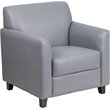 Flash Furniture Diplomat 3 Piece Leather Reception Sofa Set in Gray