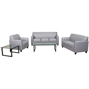 flash furniture hercules diplomat 3 piece leather reception sofa set
