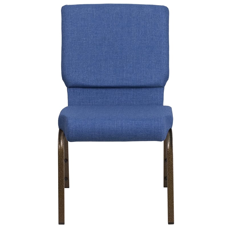 Flash Furniture Hercules Fabric Church Chair in Blue and Goldvein