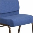 Flash Furniture Hercules Fabric Church Chair in Blue and Goldvein