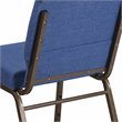 Flash Furniture Hercules Fabric Church Chair in Blue and Goldvein