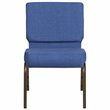 Flash Furniture Hercules Fabric Church Chair in Blue and Goldvein