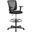 Flash Furniture Ergonomic Mid Back Mesh Swivel Drafting Stool in Black