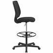 Flash Furniture Ergonomic Mid Back Mesh Swivel Drafting Stool in Black