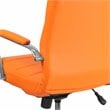 Flash Furniture Mid Back Vinyl Swivel Office Chair in Orange