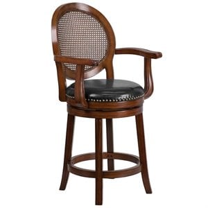 Flash Furniture 26&quot Wood Swivel Counterstool In Expresso