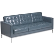 Flash Furniture Lacey Leather Reception Sofa in Gray