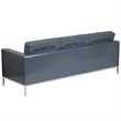 Flash Furniture Lacey Leather Reception Sofa in Gray