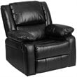 Flash Furniture Harmony 3 Piece Leather Reclining Sofa Set in Black