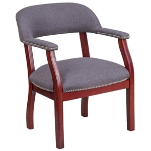 Flash Furniture Vinyl Guest Chair in Gray