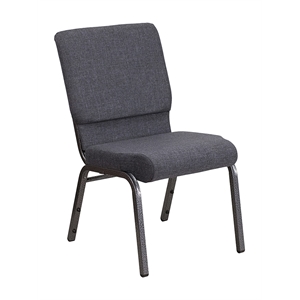 Flash Furniture 19&quot Armless Stacking Chair in Gray