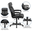 Flash Furniture High Back Leather Office Chair in Black