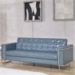 Flash Furniture Faux Leather Sofa in Gray