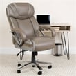 Flash Furniture Hercules Big and Tall Leather Office Chair In Taupe