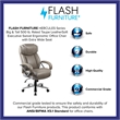 Flash Furniture Hercules Big and Tall Leather Office Chair In Taupe