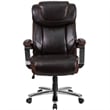 Flash Furniture Big and Tall Leather Office Swivel Chair in Black and Brown