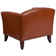 Flash Furniture Imperial Leather Reception Chair in Cognac