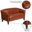 Flash Furniture Bonded Leather Loveseat In Brown
