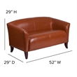 Flash Furniture Bonded Leather Loveseat In Brown