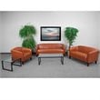 Flash Furniture Hercules Imperial Series Reception Sofa Set in Cognac