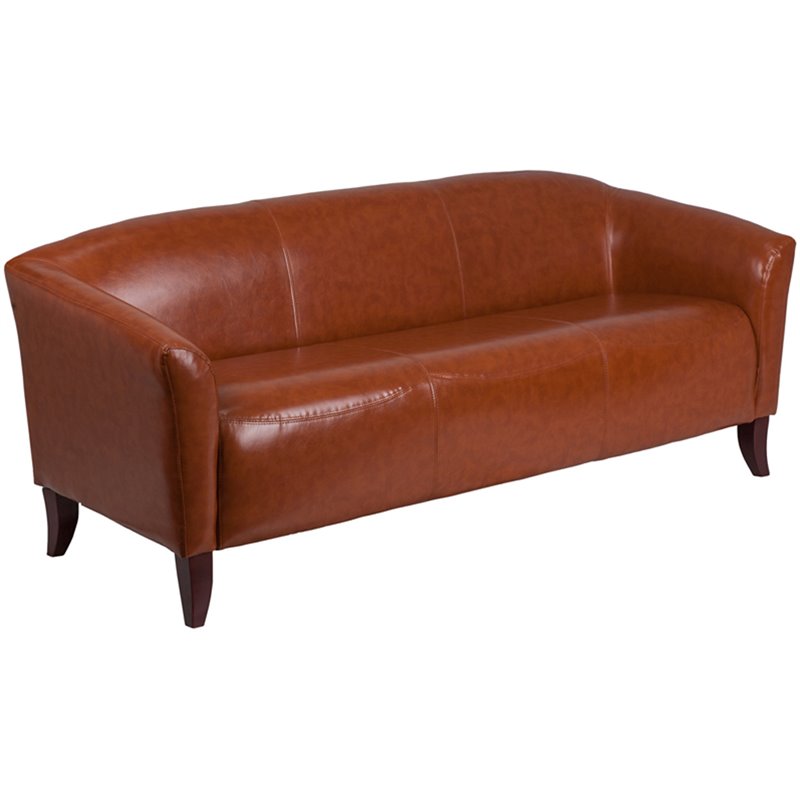 Flash Furniture Hercules Imperial Series Reception Sofa Set in Cognac