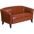 Flash Furniture Hercules Imperial Series Reception Sofa Set in Cognac