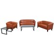Flash Furniture Hercules Imperial Series Reception Sofa Set in Cognac
