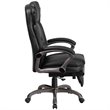 Flash Furniture Leather Reclining Office Chair in Black
