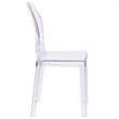Flash Furniture Oval Back Ghost Chair in Transparent Crystal