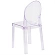Flash Furniture Oval Back Ghost Chair in Transparent Crystal