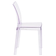 Flash Furniture Square Back Ghost Chair in Transparent Crystal
