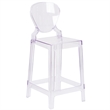 Flash Furniture 25&quot Tear Back Ghost Counter Stool in Transparent Crystal