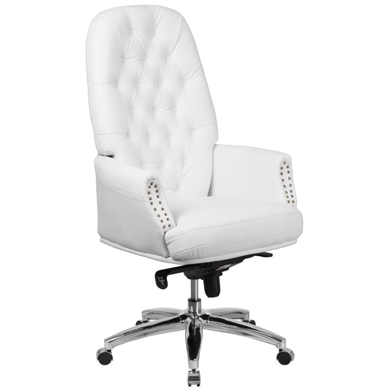 Flash Furniture High Back Traditional Office Chair in White Cymax