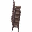 Flash Furniture Fabric Banquet Stacking Chair in Brown Patterned Fabric