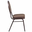 Flash Furniture Fabric Banquet Stacking Chair in Brown Patterned Fabric