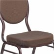 Flash Furniture Fabric Banquet Stacking Chair in Brown Patterned Fabric