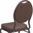 Flash Furniture Fabric Banquet Stacking Chair in Brown Patterned Fabric