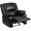 Flash Furniture Harmony Series Leather Recliner in Black