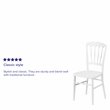 Flash Furniture Napoleon Resin Stackable Accent Chair in White