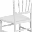 Flash Furniture Napoleon Resin Stackable Accent Chair in White