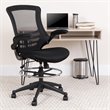 Flash Furniture Mid Back Mesh Drafting Stool in Black