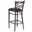 Flash Furniture X Back Metal Barstool - Black Vinyl Seat