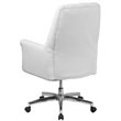 Flash Furniture Faux Leather Mid Back Swivel Office Chair in White
