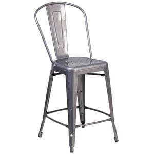 Flash Furniture 24&quot High Indoor Counter Height Stool with Back