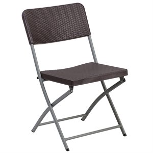 flash furniture plastic folding chair in brown