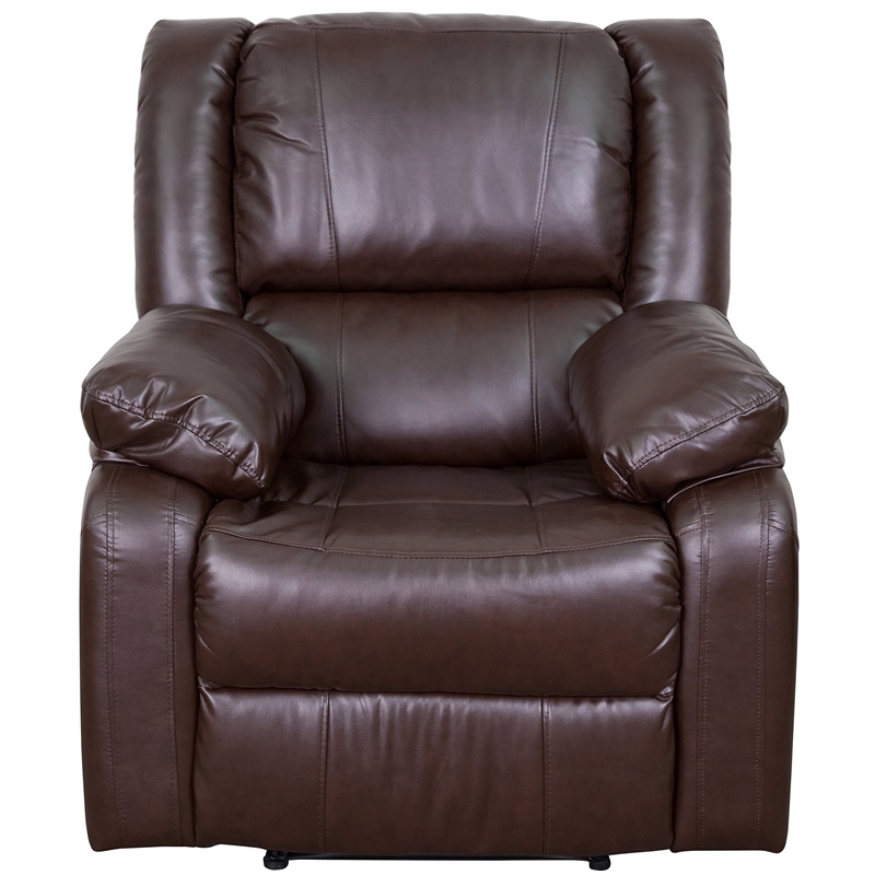 Flash Furniture Leather Recliner in Brown