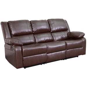 flash furniture harmony leather reclining sofa