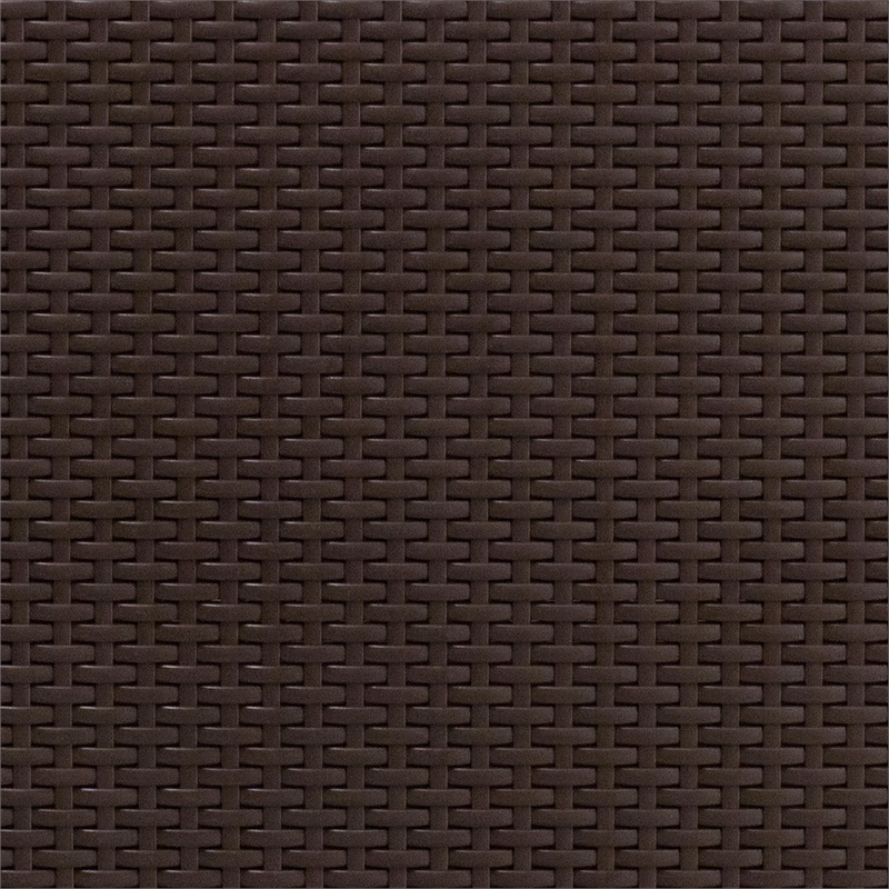 Flash Furniture Wicker Patio Sofa in Chocolate Brown and Beige