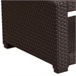 Flash Furniture Wicker Patio Coffee Table in Chocolate Brown