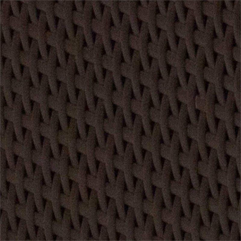 Flash Furniture Wicker Patio Coffee Table in Chocolate Brown